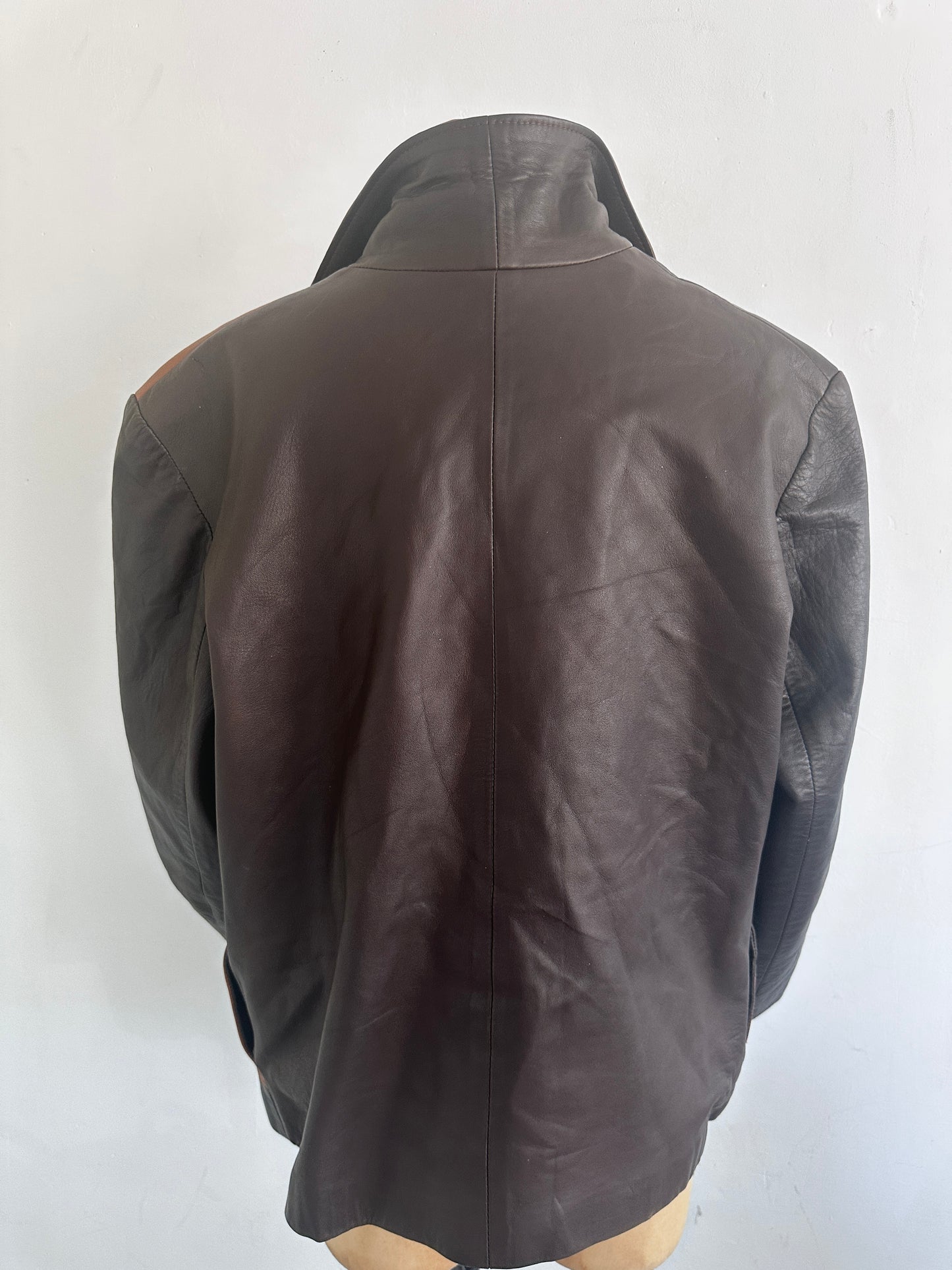 Leather jacket brown shades