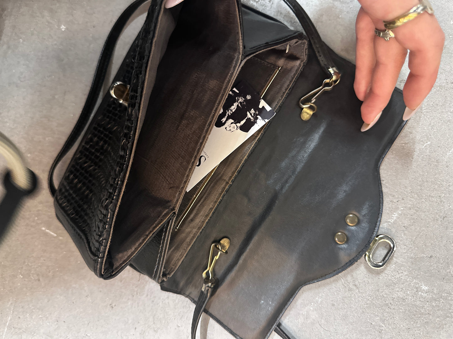 Leather bag black