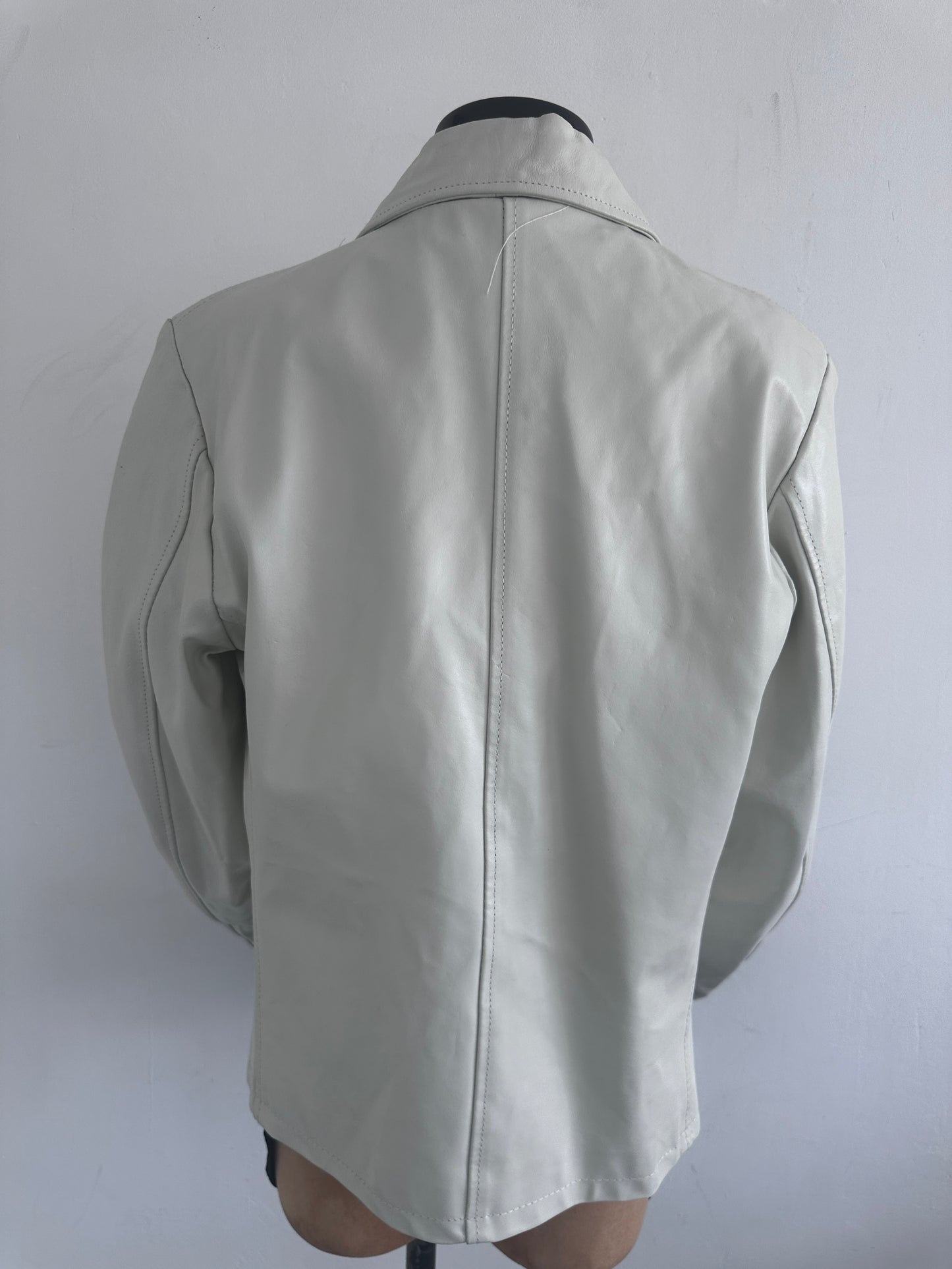 White leather jacket- made in Italy