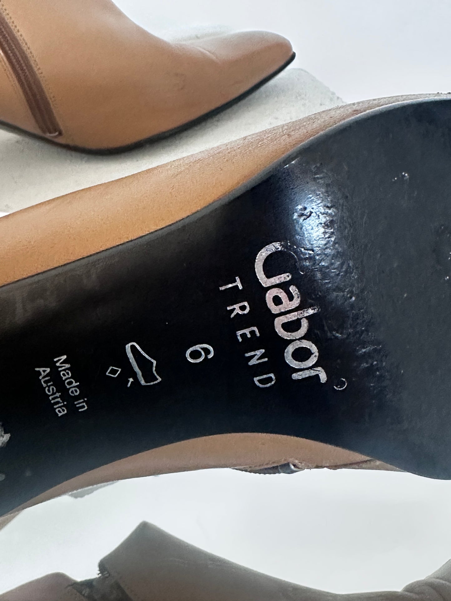 Cognac leather boots