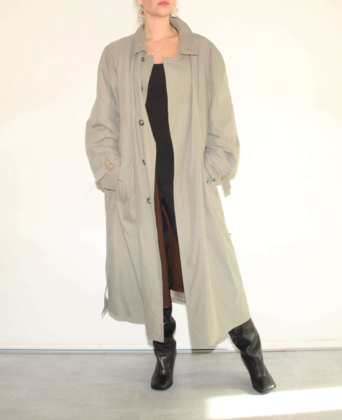 Vintage trenchcoat grijs
