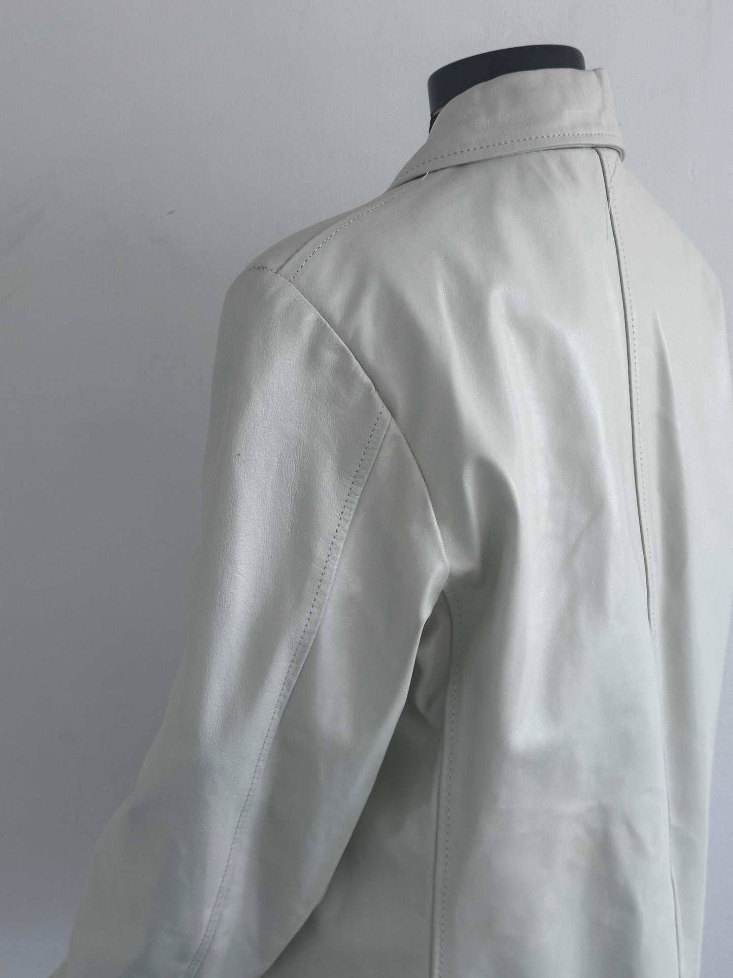 White leather jacket- made in Italy