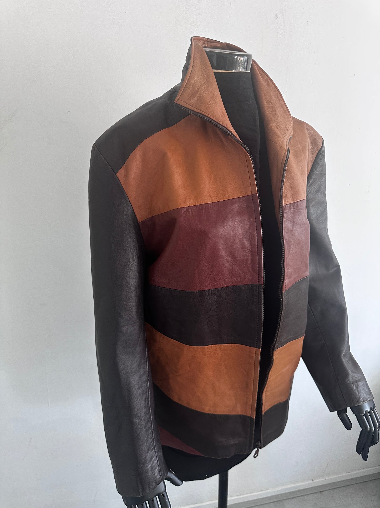 Leather jacket brown shades