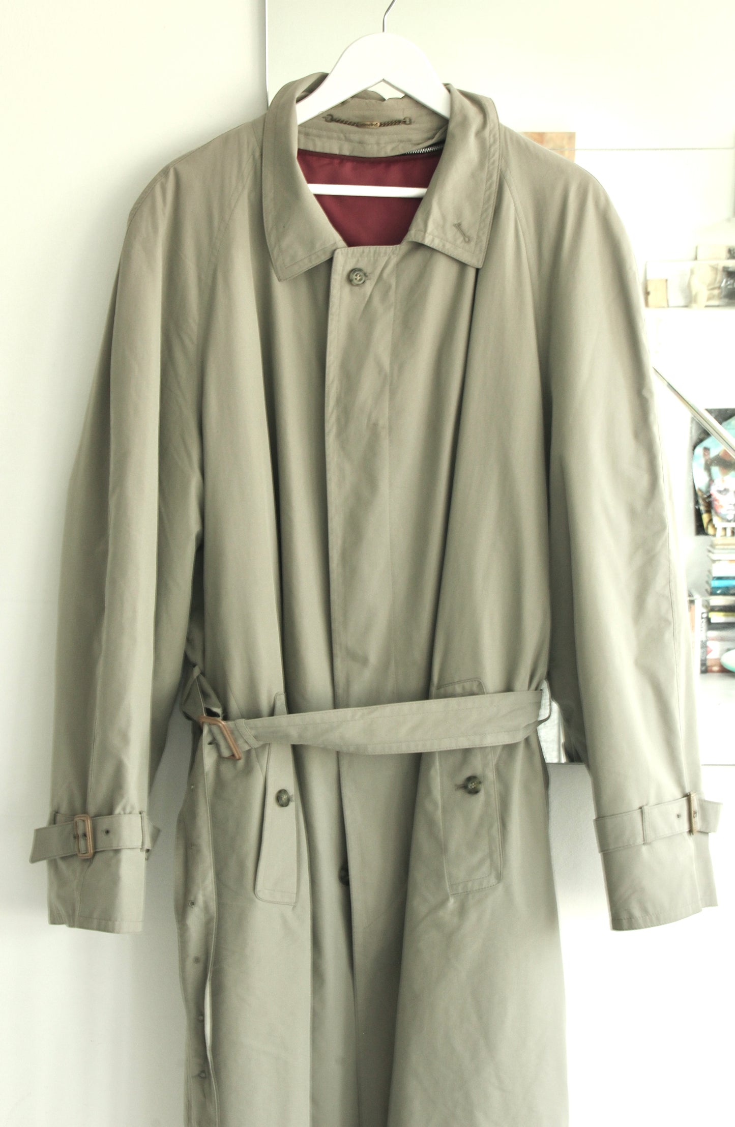 Vintage trenchcoat grijs