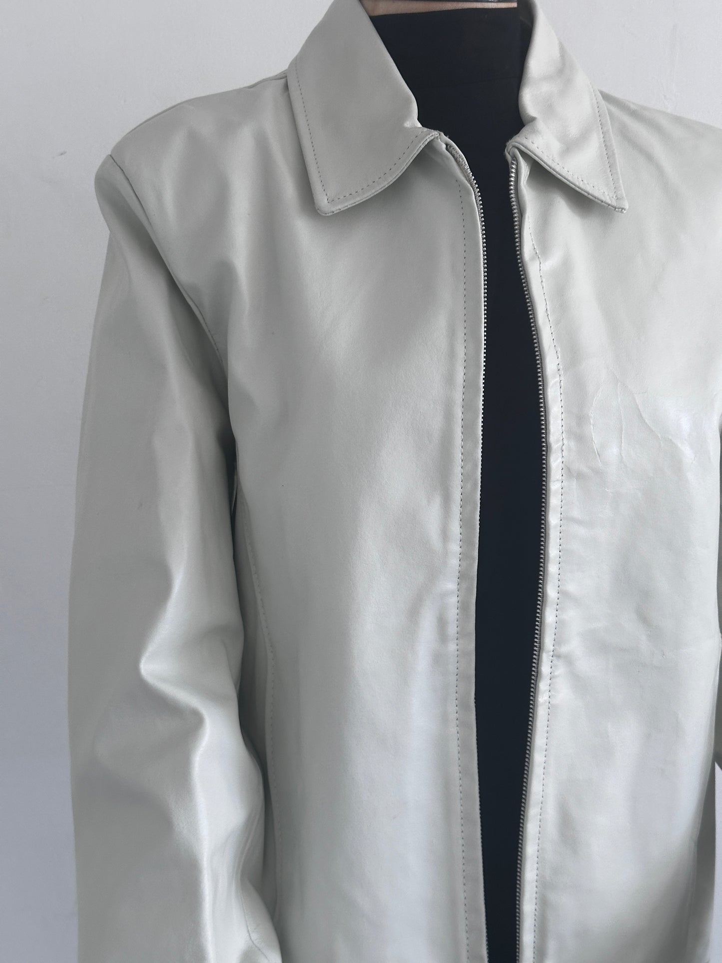 White leather jacket- made in Italy