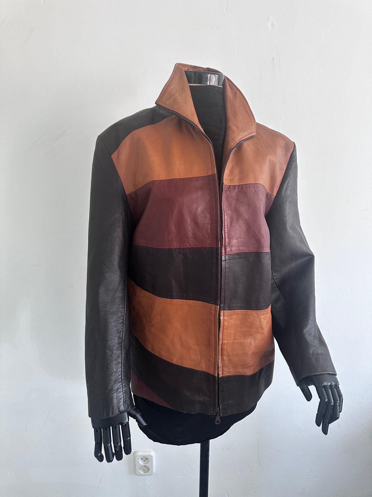 Leather jacket brown shades