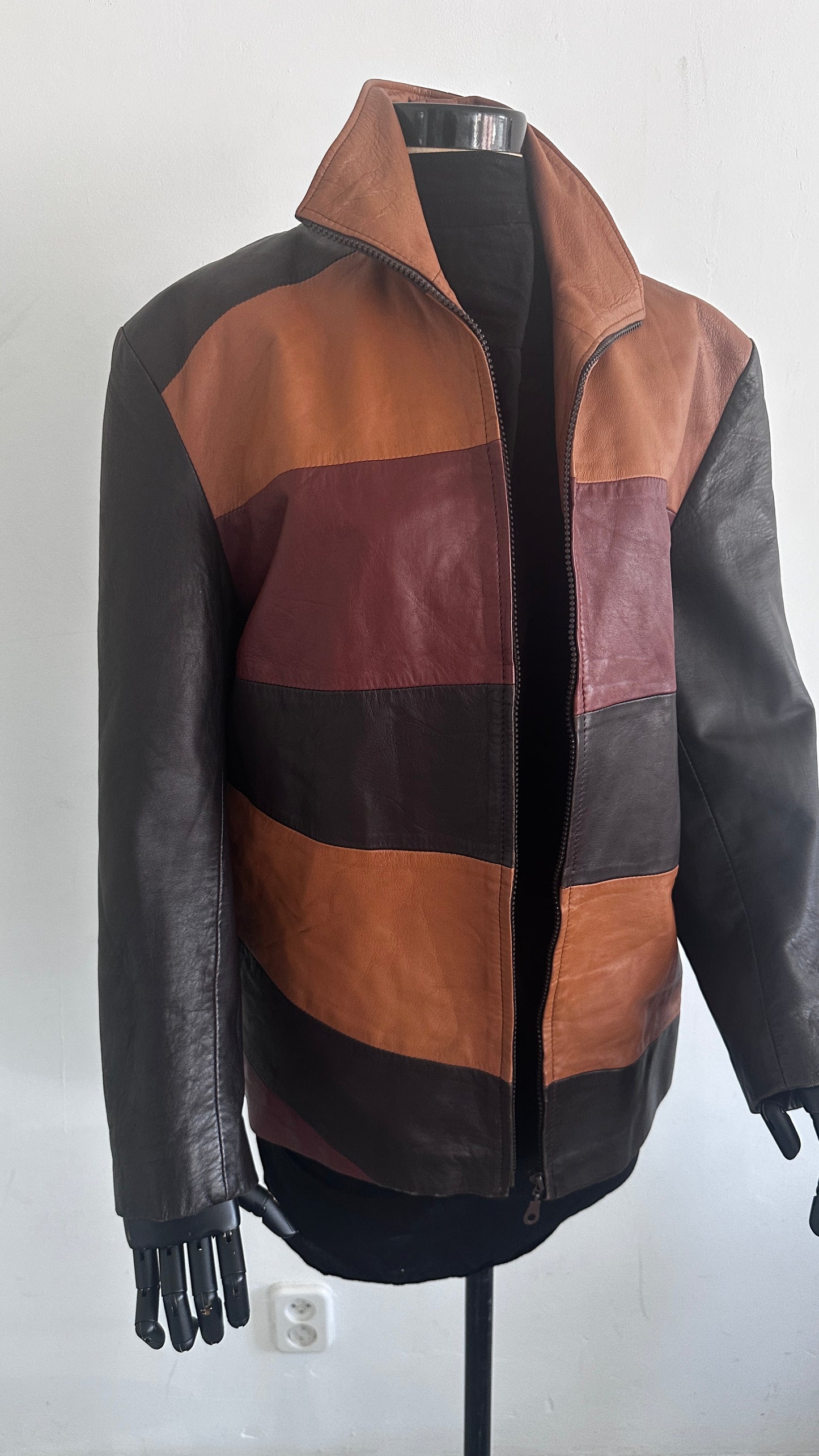 Leather jacket brown shades
