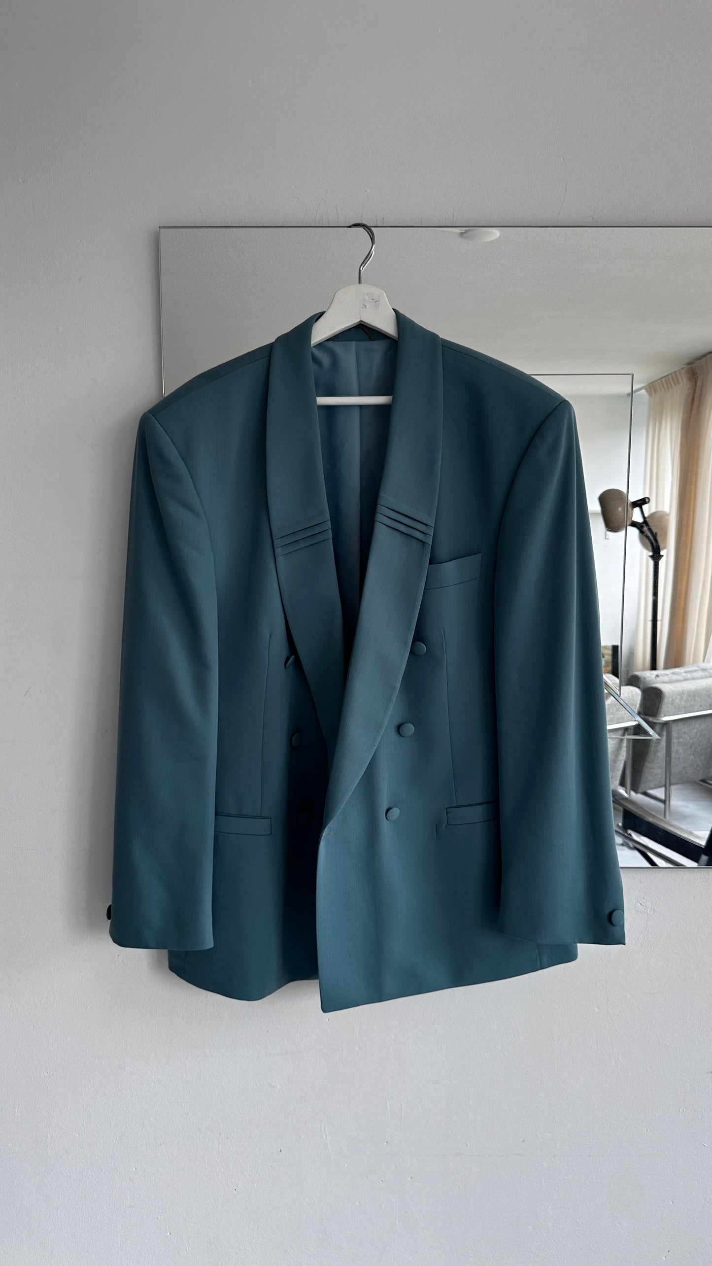Vintage oversized blazer turquoise