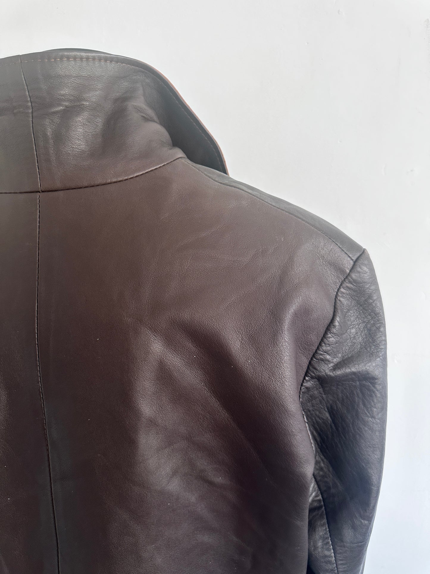 Leather jacket brown shades