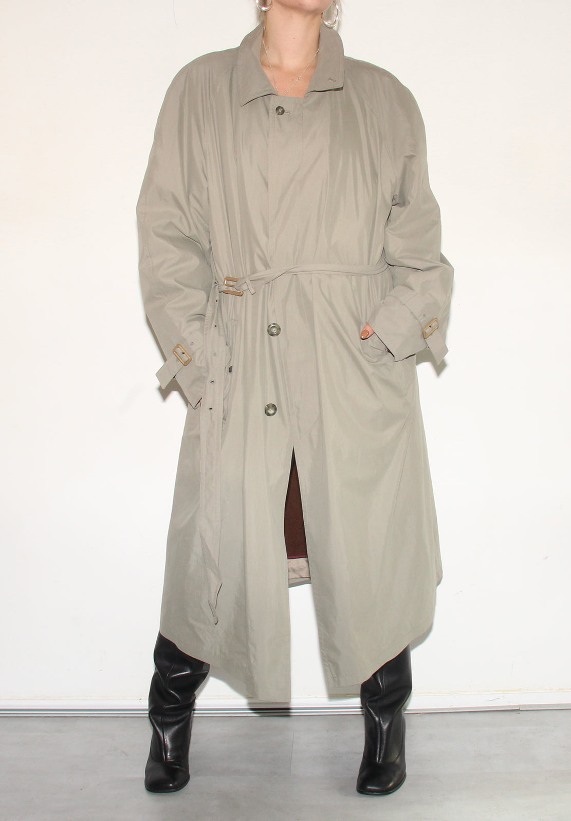 Vintage trenchcoat grijs