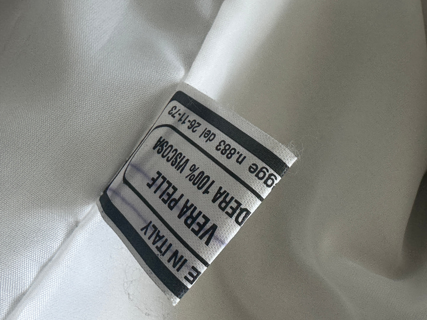 White leather jacket- made in Italy