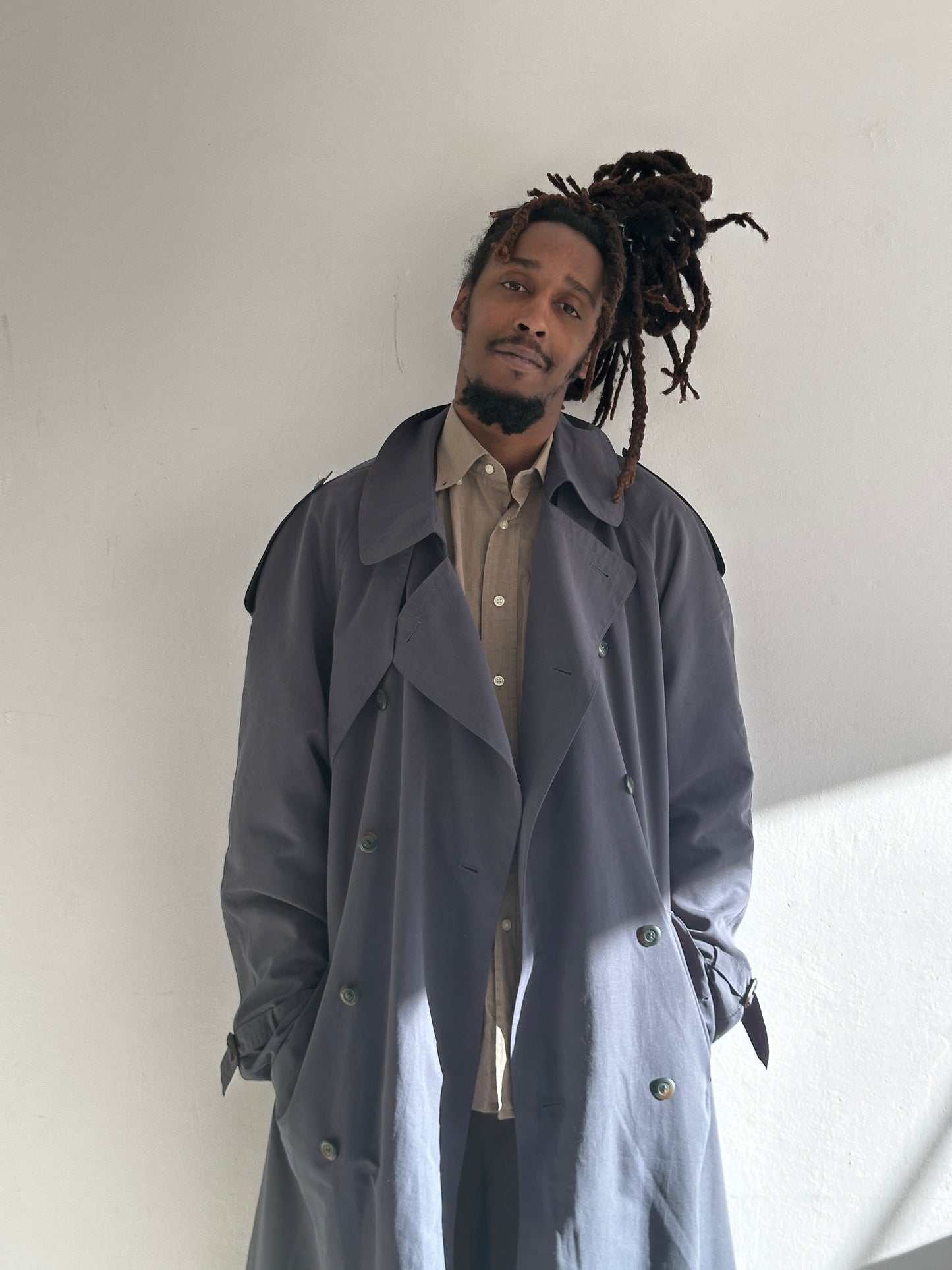 Vintage trenchcoat soft blue