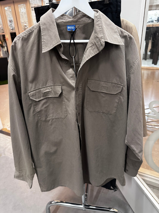 Army green oversized shirt