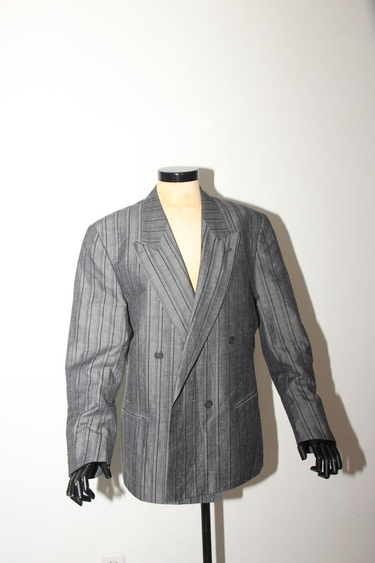 Vintage grey striped blazer