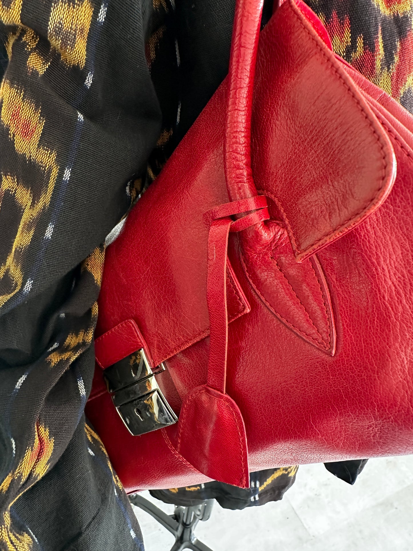 Vintage red leather bag