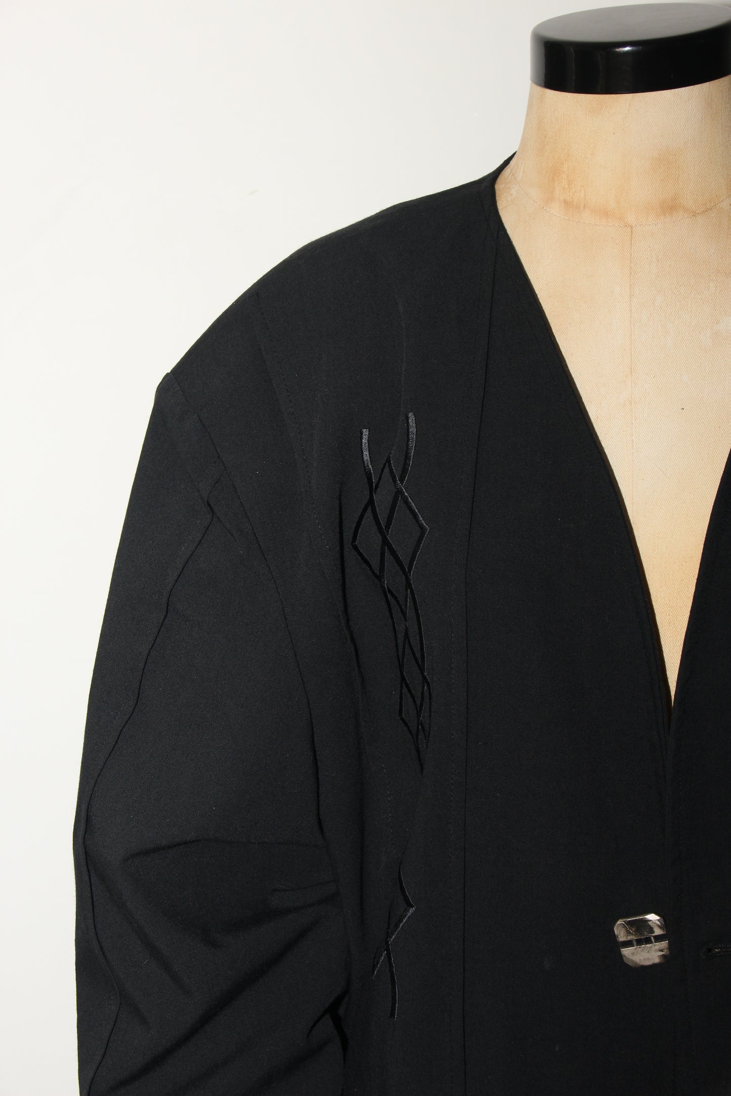 Vintage black jacket with embroidery
