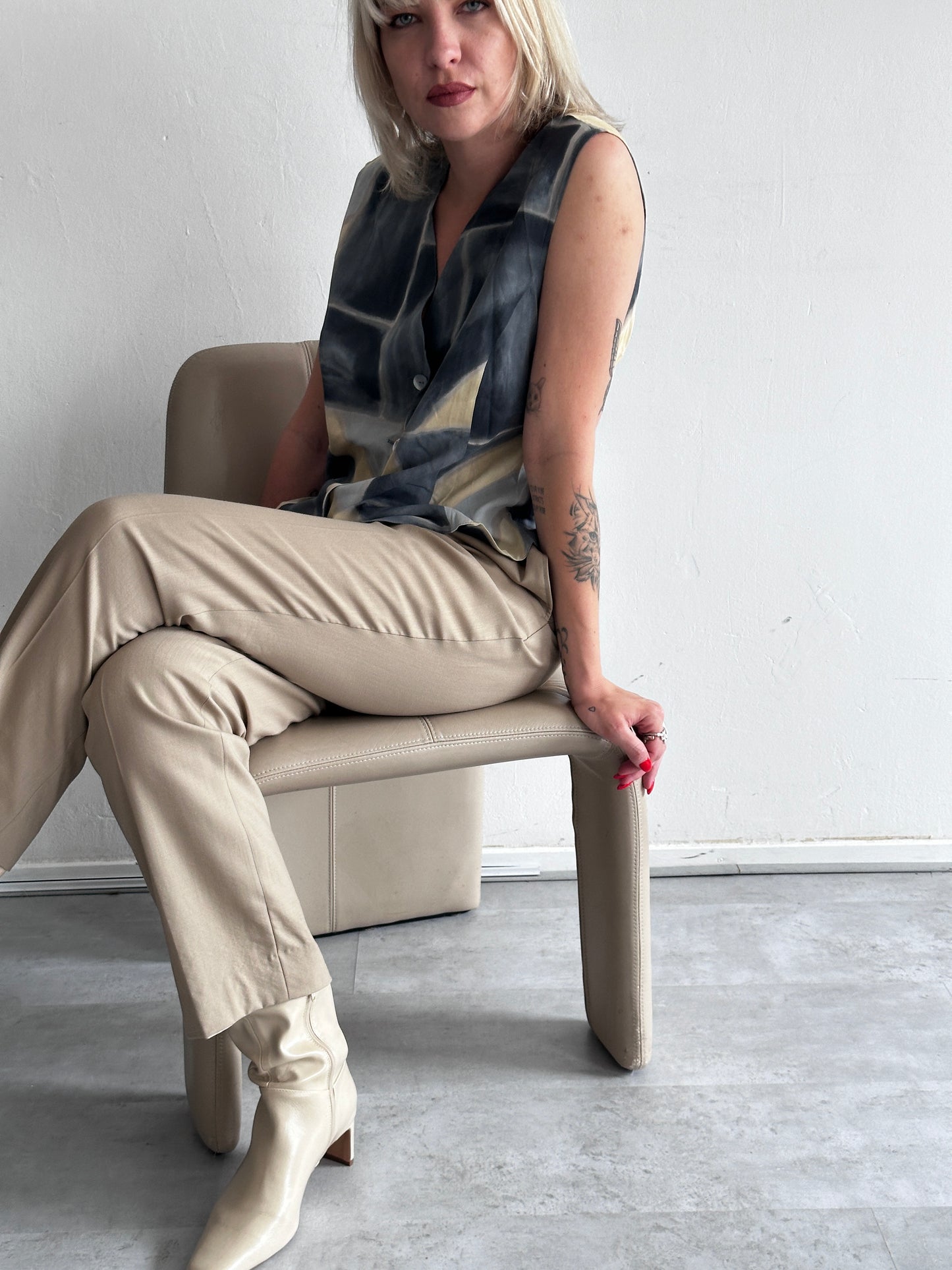 Vintage beige pantalon