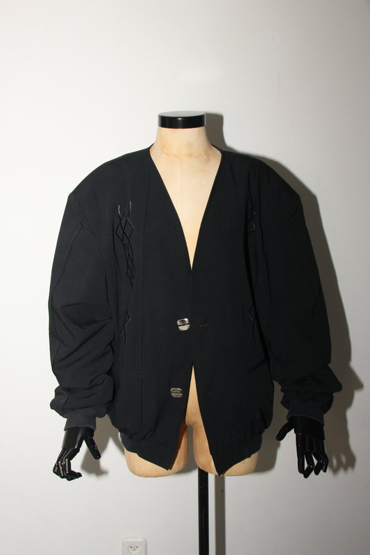 Vintage black jacket with embroidery