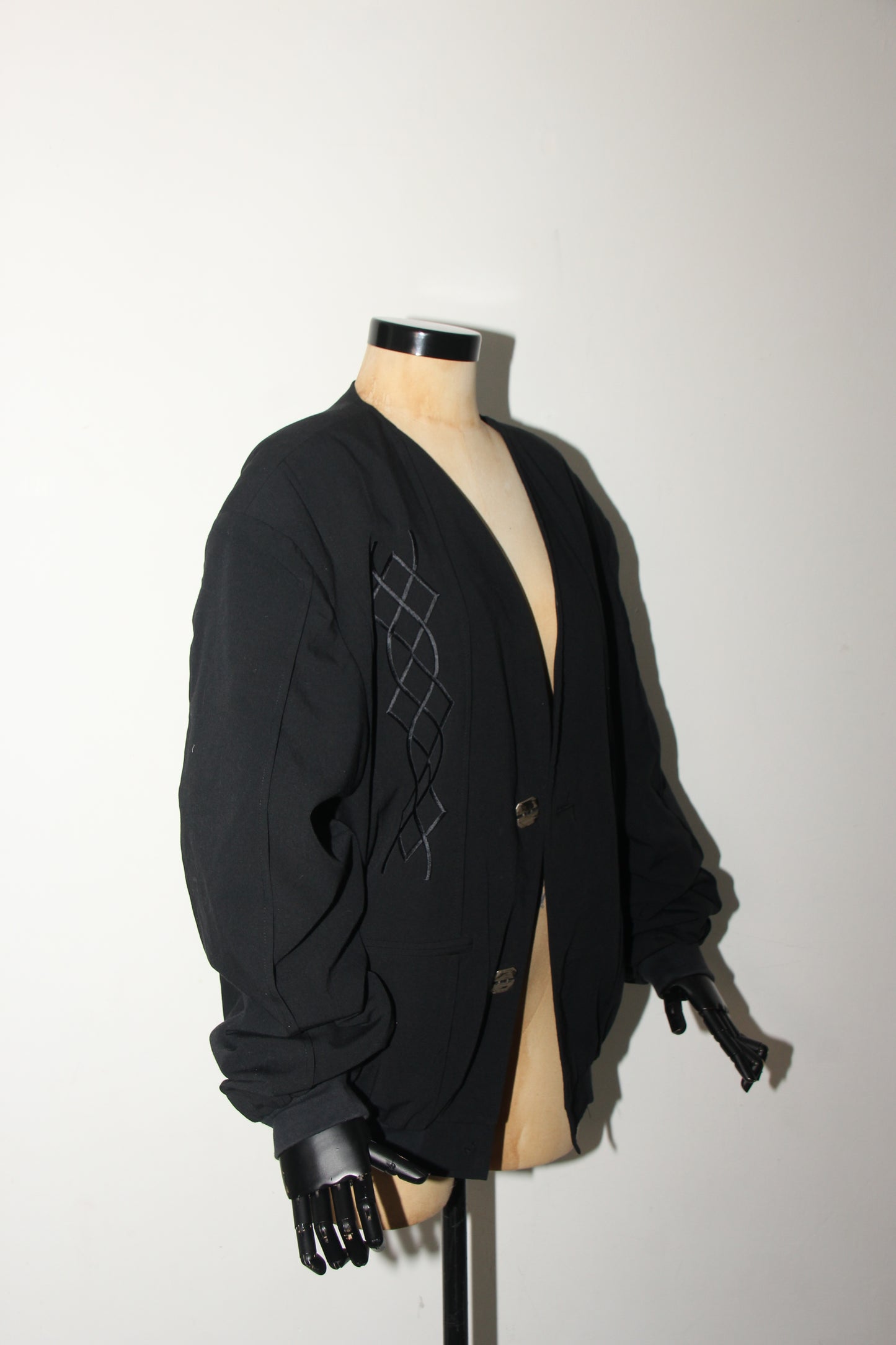 Vintage black jacket with embroidery