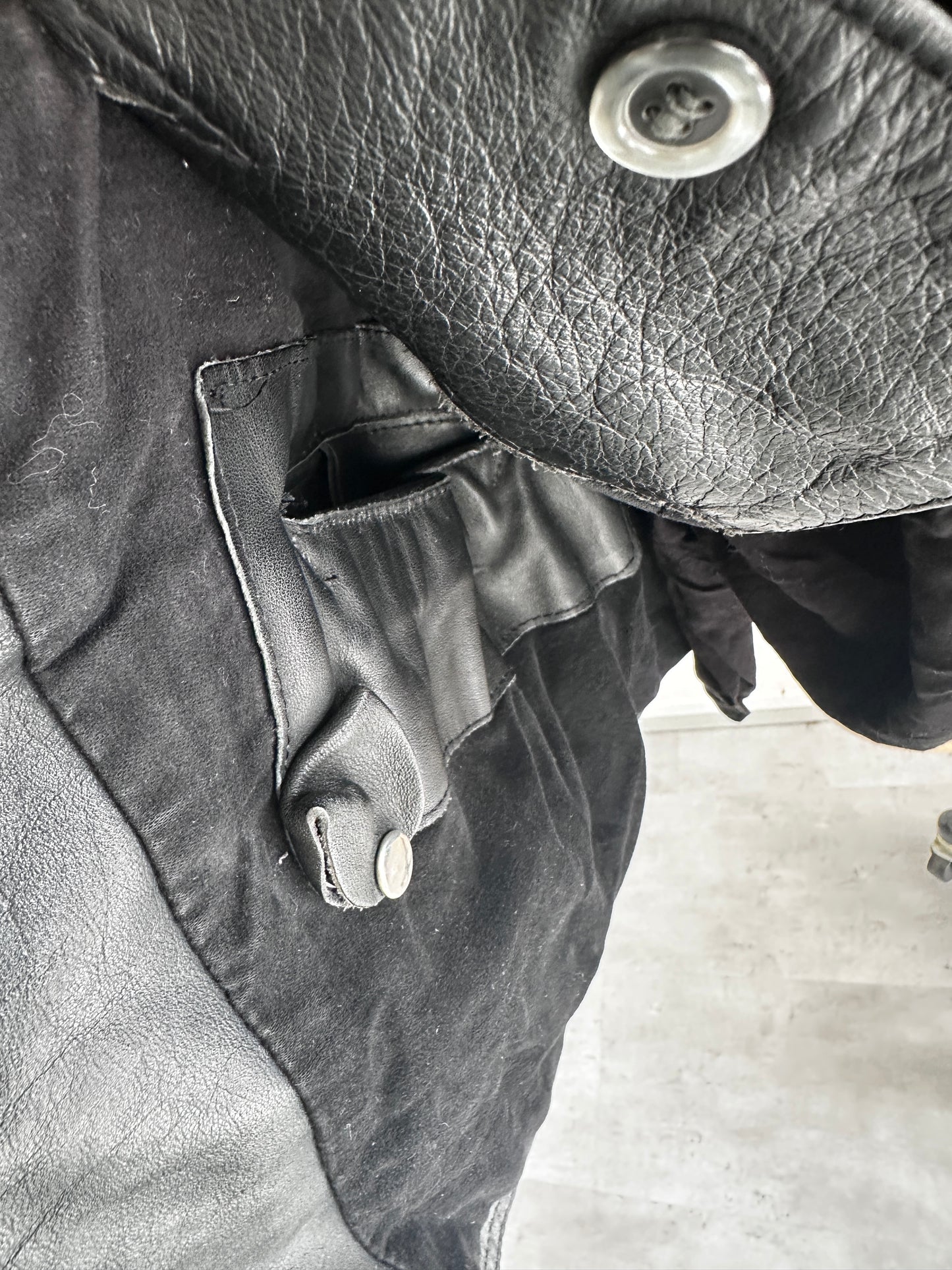 Vintage leather German police jacket 80’s