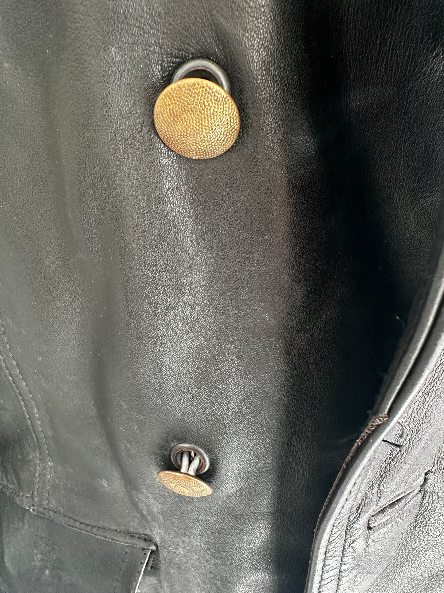 Vintage leather German police jacket 80’s