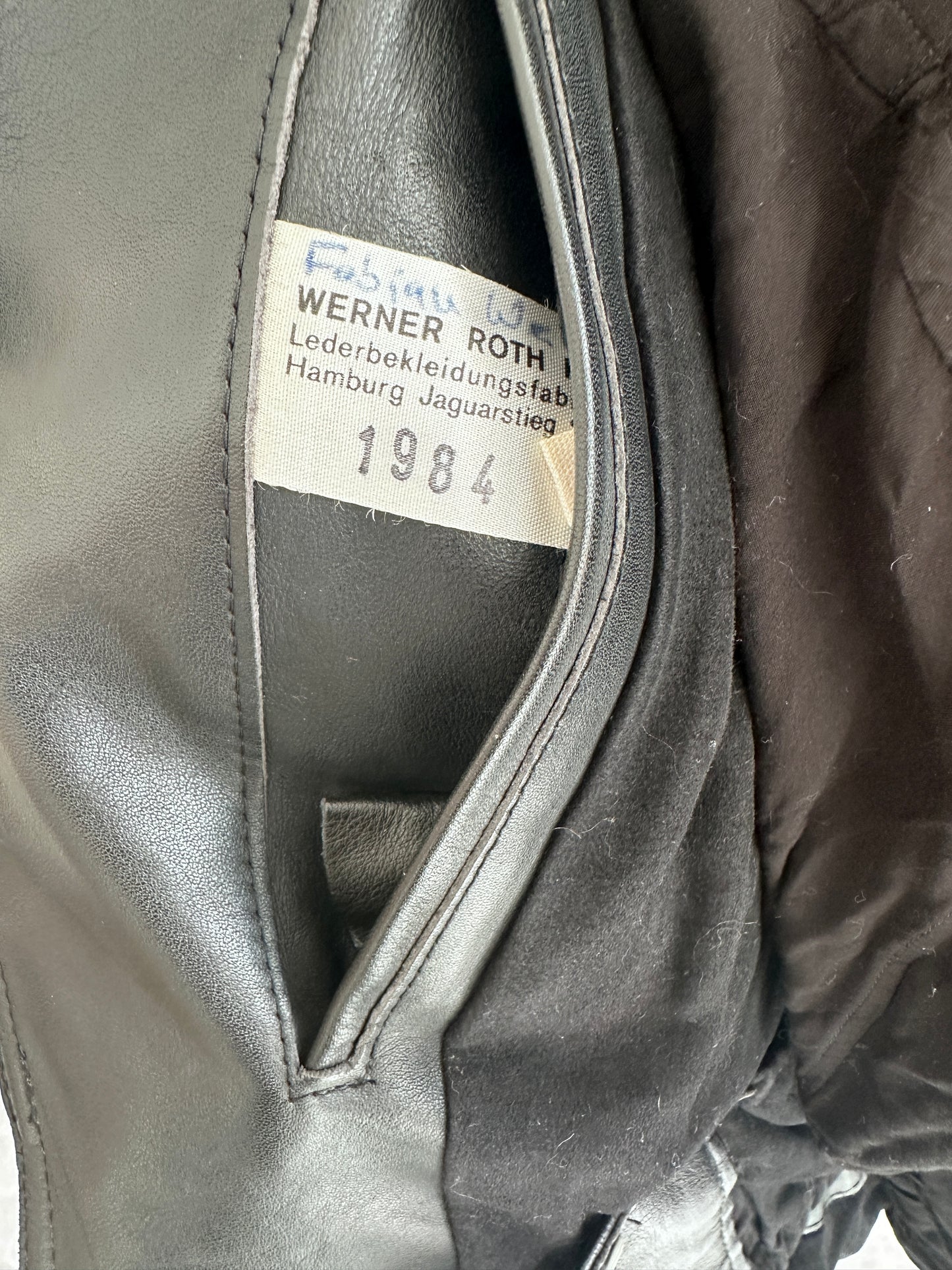 Vintage leather German police jacket 80’s