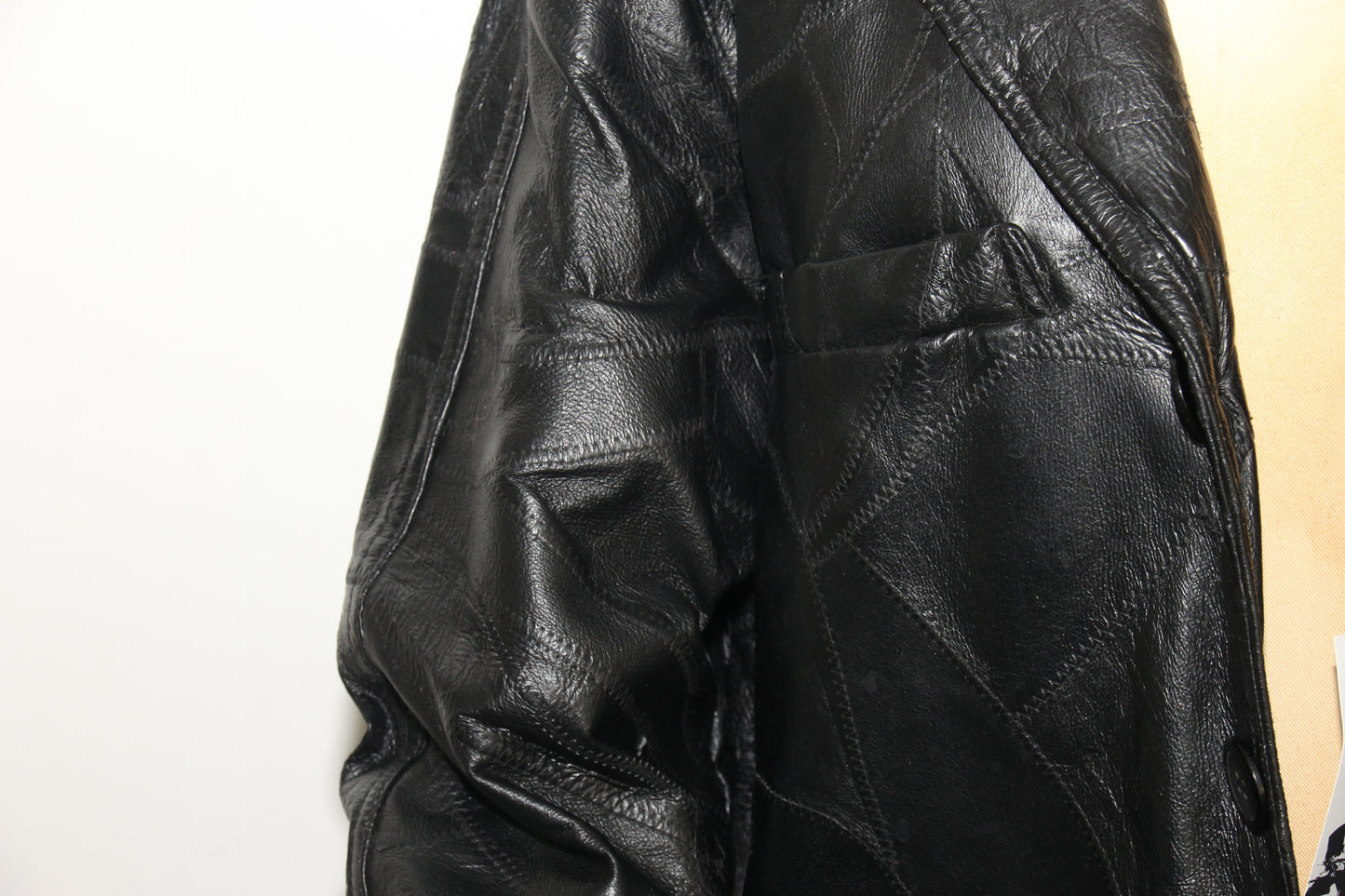 Leather long jacket