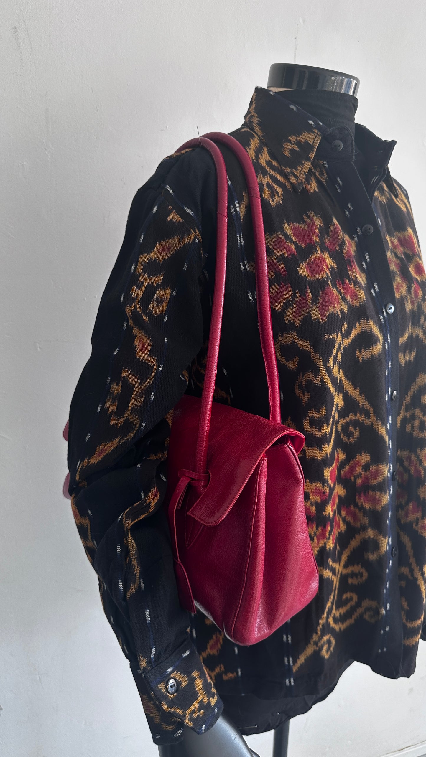 Vintage red leather bag
