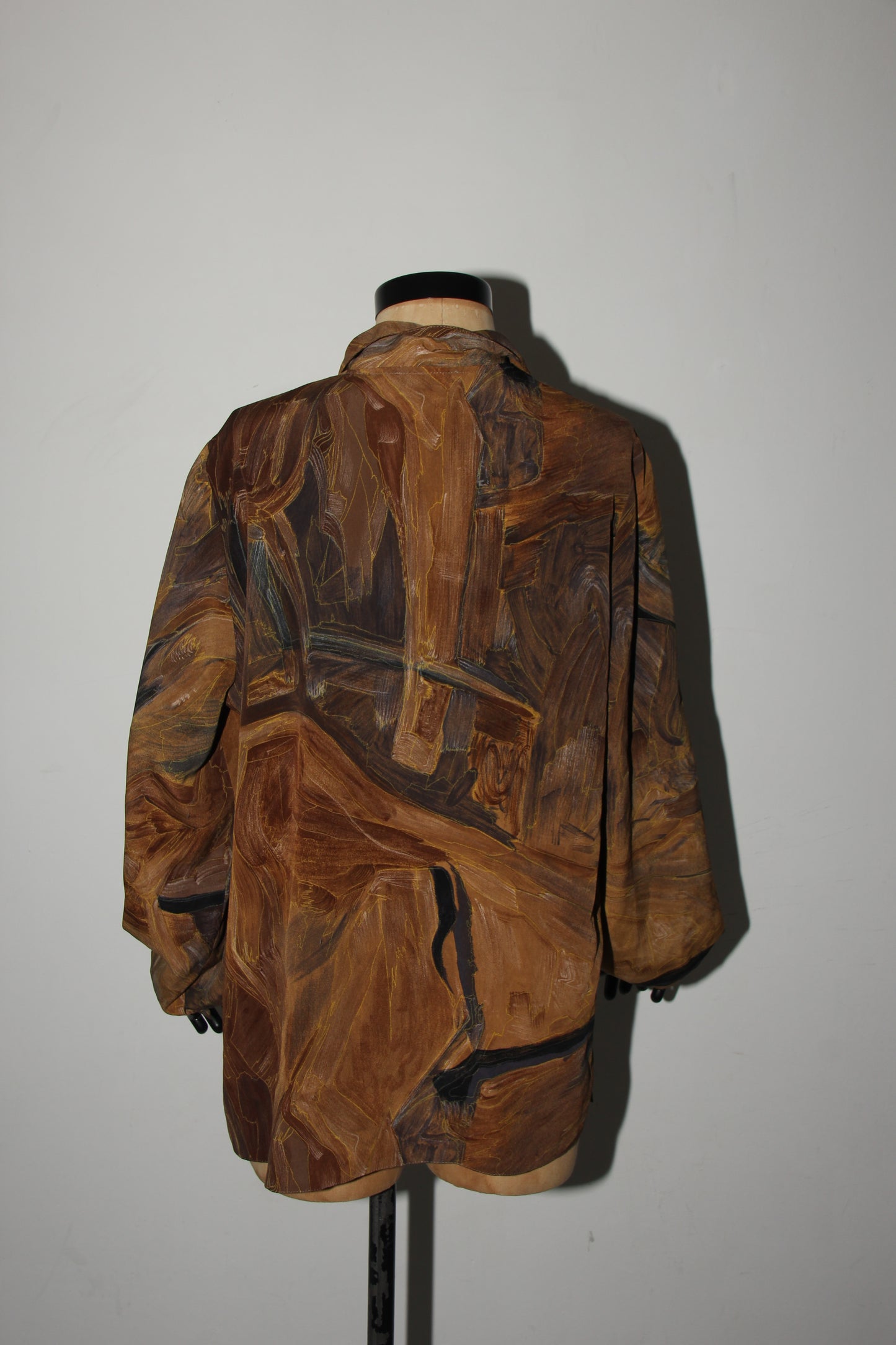 Vintage printed blouse brown